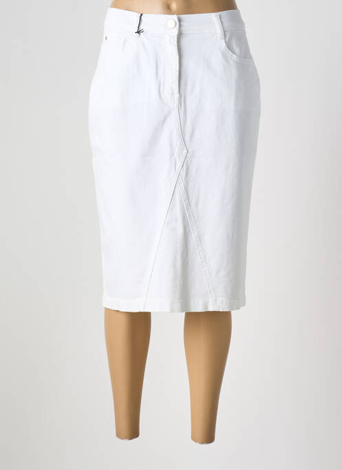 Fustă midi alb EAST DRIVE femeie