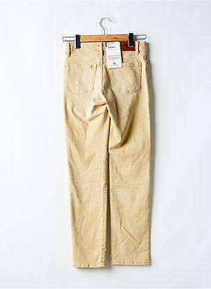 Pantalon drept închidere cu fermoar sub clapetă cu nasturi bej RALPH LAUREN femeie