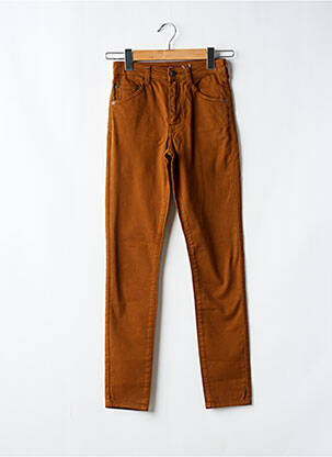 Pantalon slim buzunare maro COMPTOIR DES COTONNIERS femeie