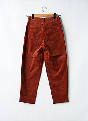 Pantalon 7/8 închidere cu fermoar sub clapetă cu cârlig maro COMPTOIR DES COTONNIERS femeie