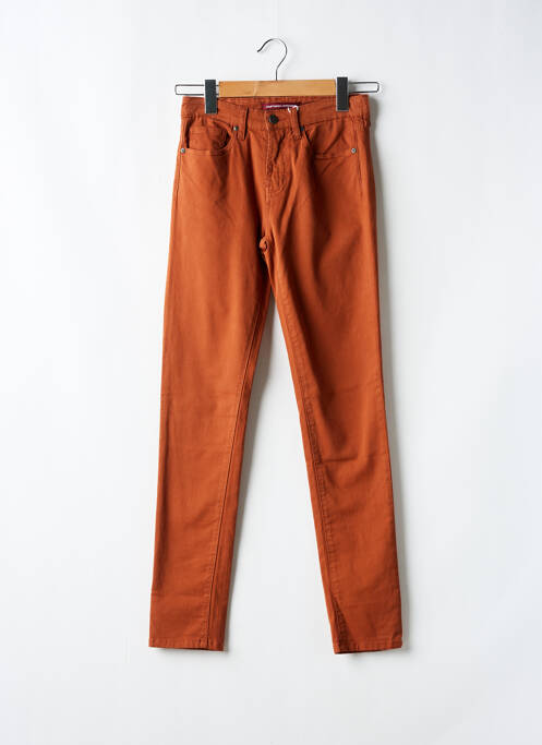 Pantalon slim maro COMPTOIR DES COTONNIERS femeie
