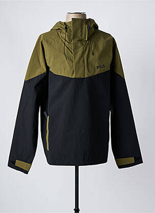 Parka fără călcare cu glugă verde FILA bărbat