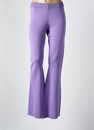 Pantalon evazat talie elastică violet TOMMY HILFIGER femeie