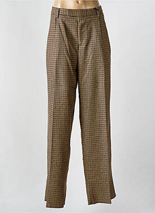 Pantalon drept închidere cu fermoar sub clapetă cu cârlig bej TOMMY HILFIGER femeie