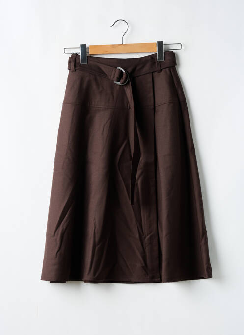 Fustă midi maro COMPTOIR DES COTONNIERS femeie