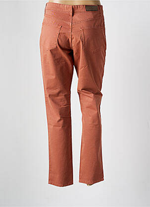 Pantalon slim țesătură poplin mărime normală portocalie HACKETT femeie