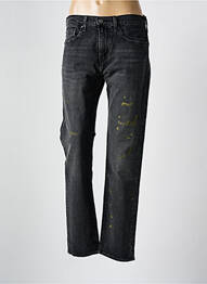 Blugi cu croială slim efect uzat decolorat mărime normală negru LEVIS femme