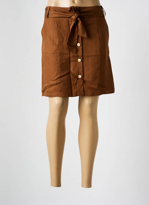 Fustă scurtă maro I.CODE (By IKKS) femeie