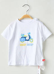Tricou elasticitate mâneci scurte alb CND garcon