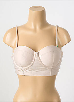 Sutien efect material satinat top sutien modelat culoare piersică ALTO GIRO femeie