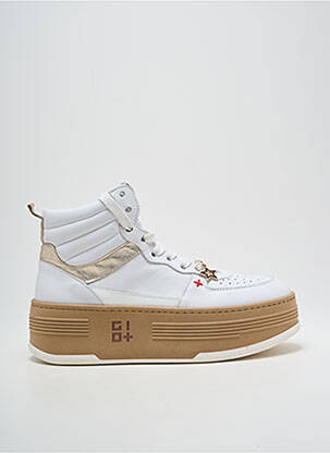 Adidași platformă toc de 4 la 6 cm alb GIO+ femeie