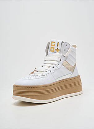 Adidași platformă toc de 4 la 6 cm alb GIO+ femeie