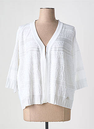 Vestă cu mâneci lungi alb CINZIA CALDI femeie