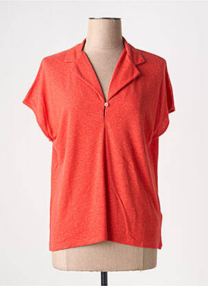 Tricou croială cambrată mâneci scurte roșu NICE THINGS femeie