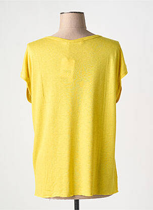 Tricou guler în v mâneci scurte galben NICE THINGS femeie