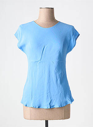 Tricou croială cambrată mâneci scurte albastru CAROLINE BISS femeie