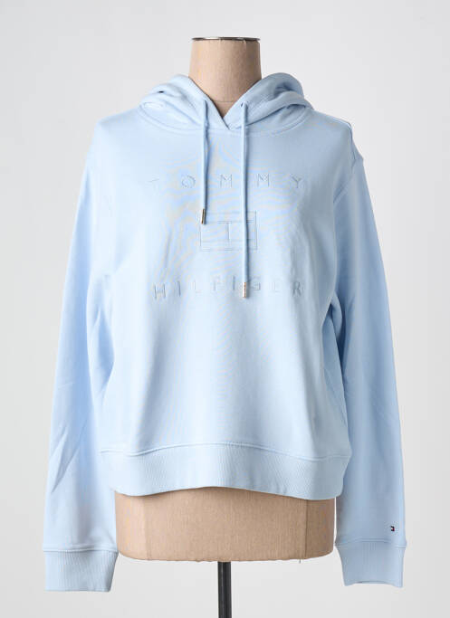 Hanorac cu glugă albastru TOMMY HILFIGER femeie