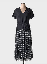 Rochie midi mâneci scurte mâneci scurte negru MARC CAIN femme