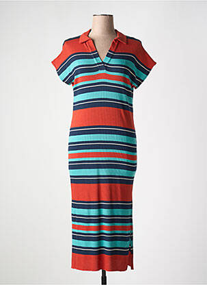 Rochie midi mâneci scurte mâneci scurte portocalie NICE THINGS femeie