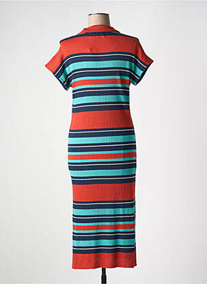 Rochie midi mâneci scurte mâneci scurte portocalie NICE THINGS femeie