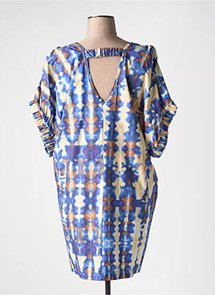 Rochie scurtă mâneci scurte mâneci scurte albastru MÊME ROAD femeie