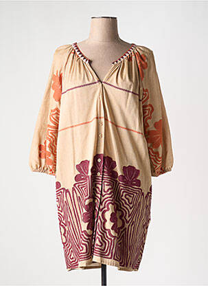 Rochie scurtă bej MÊME ROAD femeie