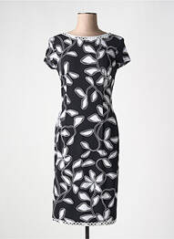 Rochie midi imprimeu fantezie mâneci scurte negru JOSEPH RIBKOFF femeie