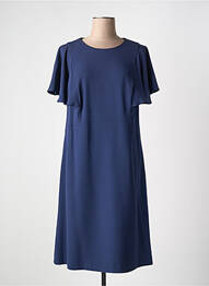 Rochie midi închidere cu fermoar la spate mâneci scurte albastru BASLER femme
