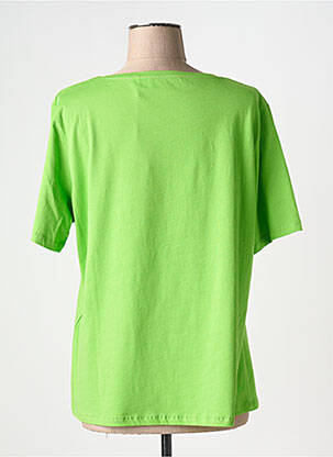 Tricou croială dreaptă mâneci scurte verde ELENA MIRO femeie