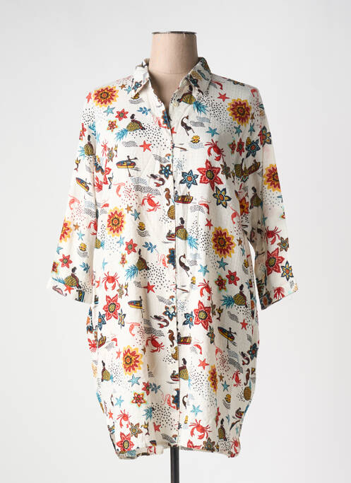 Tunică mâneci lungi alb NICE THINGS femeie