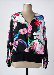 Top imprimeu fantezie mâneci lungi negru JOSEPH RIBKOFF femme