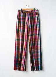 Pantalon larg țesătură poplin mărime normală verde DIXIE femeie