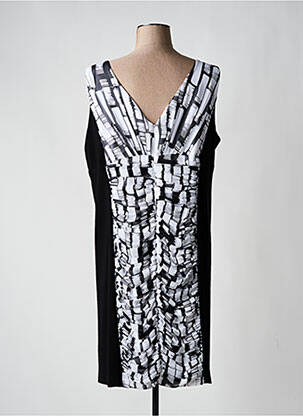 Rochie midi imprimeu fantezie fără mâneci negru JOSEPH RIBKOFF femeie