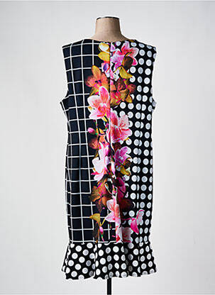 Rochie midi imprimeu floral fără mâneci negru JOSEPH RIBKOFF femeie