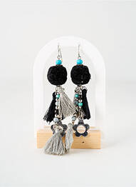 Cercei ornament charmă / pandantiv negru TATA GISELE femeie