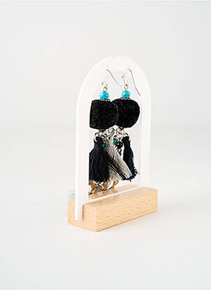 Cercei ornament charmă / pandantiv negru TATA GISELE femeie