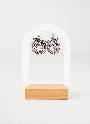 Cercei ornament oxid de zirconiu roz TATA GISELE femeie