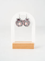 Cercei ornament oxid de zirconiu roz TATA GISELE femeie