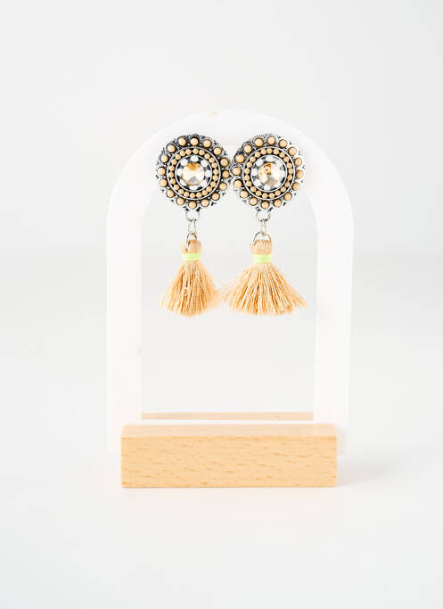 Cercei ornament oxid de zirconiu bej TATA GISELE femme