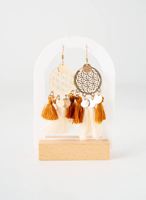 Cercei bej TATA GISELE femeie