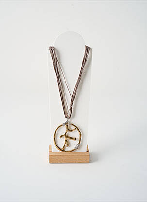 Colier materiale metalice gri TATA GISELE femme