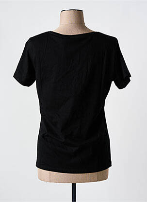 Tricou guler în v mâneci scurte negru CREAM femeie