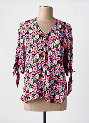 Cămașă imprimeu floral mâneci 3/4 violet TINTA STYLE femeie