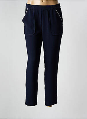 Pantalon 7/8 talie elastică mărime normală albastru ZAPA femeie