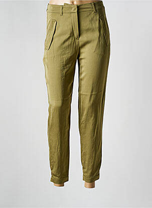 Pantalon 7/8 închidere cu fermoar sub clapetă cu cârlig mărime normală verde MARC CAIN femeie