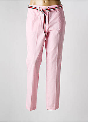 Pantalon chino țesătură poplin mărime normală roz TOMMY HILFIGER femeie