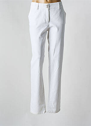 Pantalon drept elasticitate mărime normală alb SAINT HILAIRE femeie