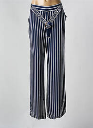 Pantalon larg țesătură poplin mărime normală albastru CAROLINE BISS femme