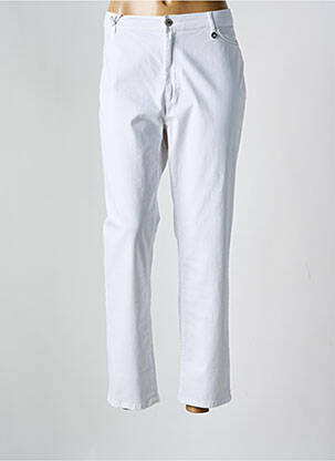 Pantalon drept elasticitate mărime normală alb SAINT HILAIRE femeie