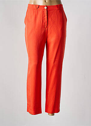 Pantalon drept țesătură poplin mărime normală roșu NICE THINGS femeie